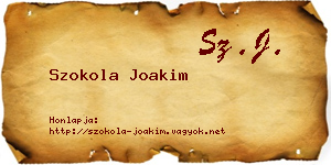 Szokola Joakim névjegykártya